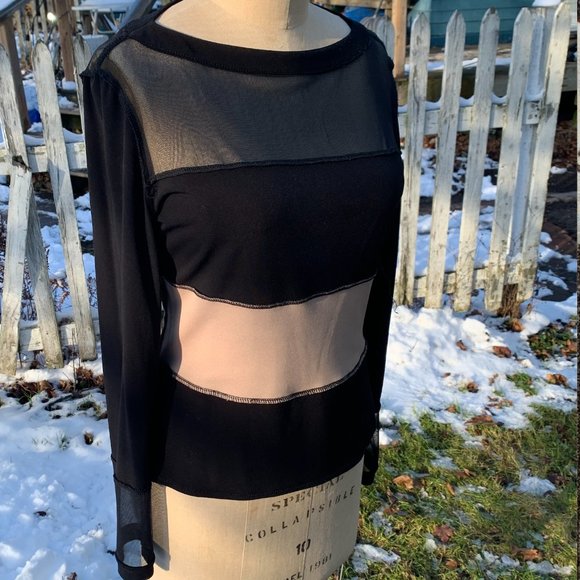 💗 HOST PICK 💗   Joseph Ribkoff Black/Nude Stretchy Top - Picture 10 of 13